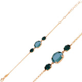 Oval Cut Crystal Bracelet - Dazzling Elongated Link Design