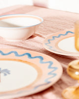 New Bone Porcelain 2-Person Dinner Set - Vibrant & Colorful