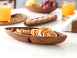 Plastic Two-Compartment Serving Bowl - Antibacterial & Modern