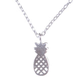 Sterling Silver Tiny Pineapple Pendant Necklace - Minimalist Charm