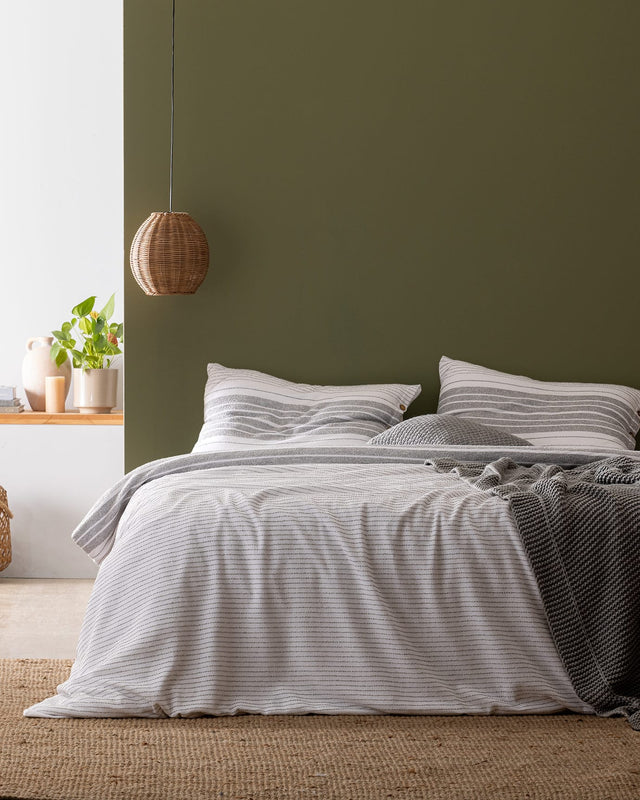 100% Cotton Yarn-Dyed Double Duvet Set - Soft & Breathable