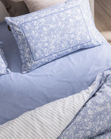 100% Cotton King Size Bedding Set - Fitted Sheet & Printed Design