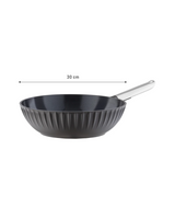 Non-Stick Brown 30 cm Wok Pan for Stir-Fry Cooking