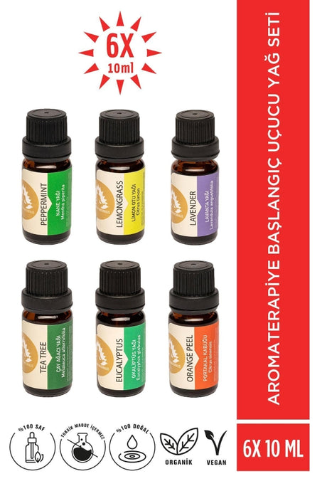 Aromatherapy Essential Oil Starter Kit - 6 Pack
