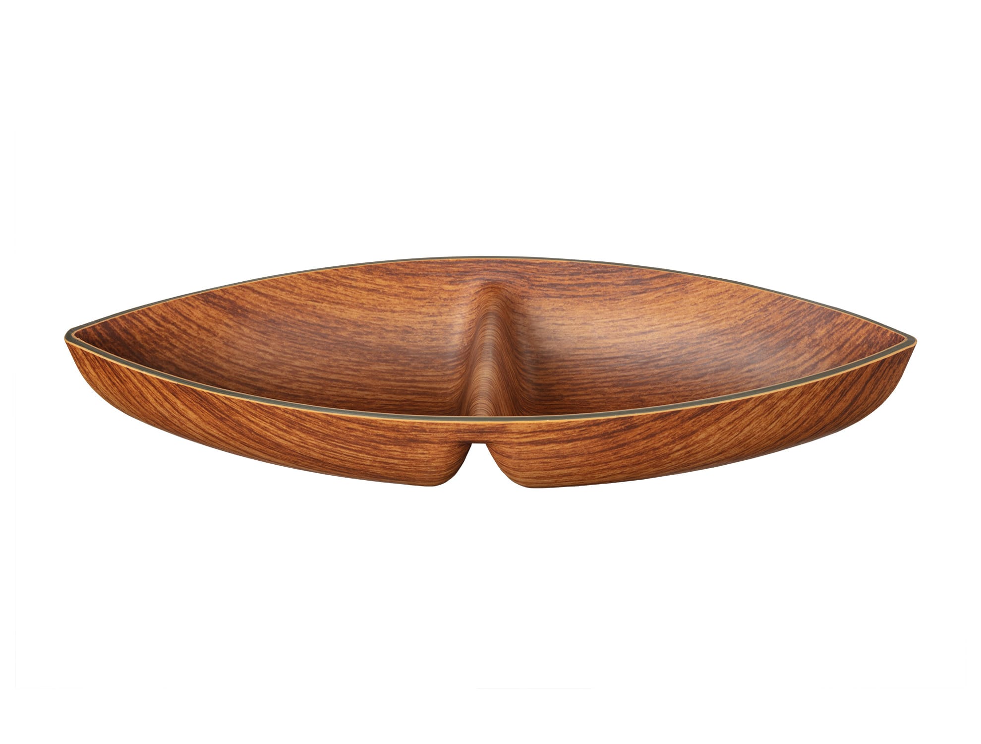 Plastic Two-Compartment Serving Bowl - Antibacterial & Modern