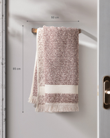 Yarn Dyed Cotton Face Towel - Soft & Absorbent - Powder Pink - 50x85 cm