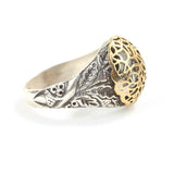 925 Sterling Silver Dome Filigree Ring - Handcrafted Antique Style