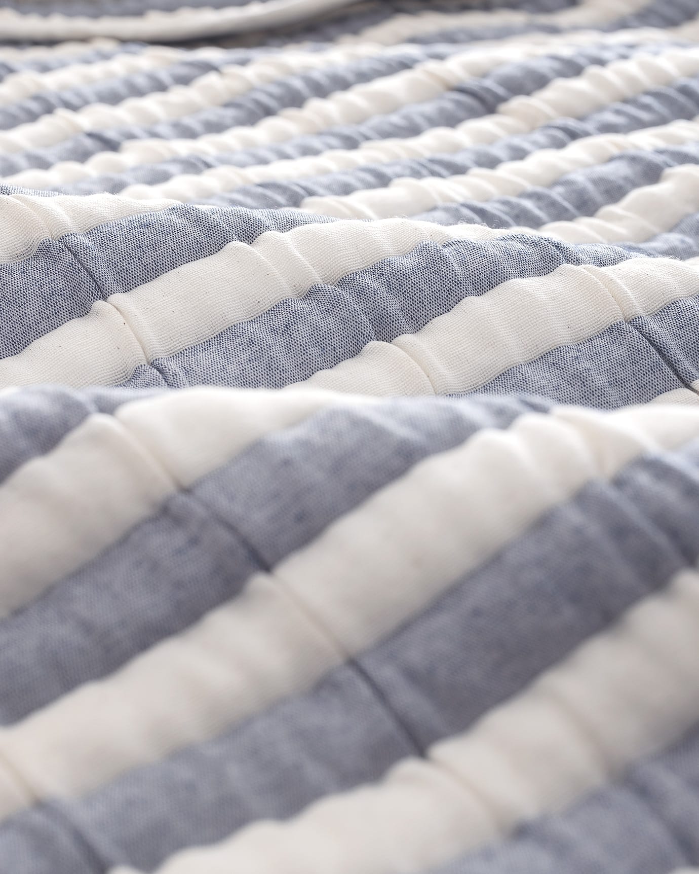 Quinquis Indigo Cotton Bedspread - Full/Queen Size