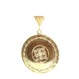 925 Sterling Silver Rectangular Floral Locket Pendant with Zircon