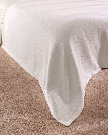 100% Cotton Double Pique Set - Elegant Lace Trim