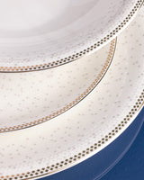 Fine Bone Porcelain 6-Person Dinner Set - Classic White Elegance