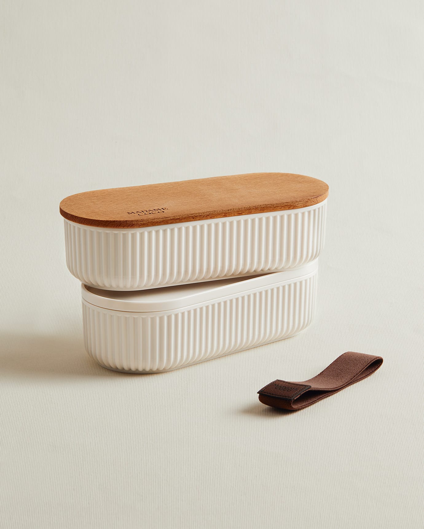 Contenitori per alimenti da 500ml con coperchi in legno - Set da 2
