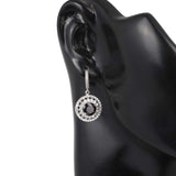 925 Sterling Silver Garnet & Zircon Double-Row Entourage Earrings