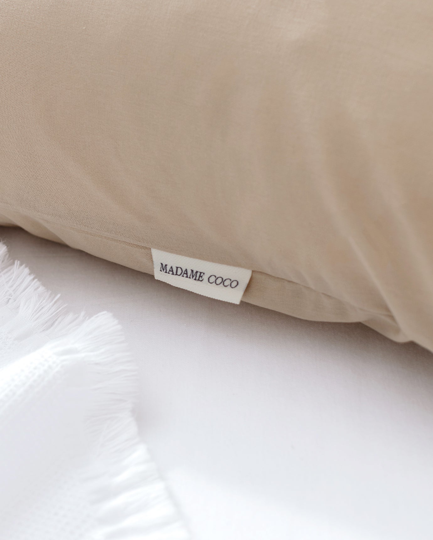 100% Cotton Ranforce Plain Pillowcase Set, Dark Beige