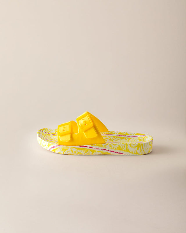 Women's Yellow Benoit Style Comfort Slide Slipper