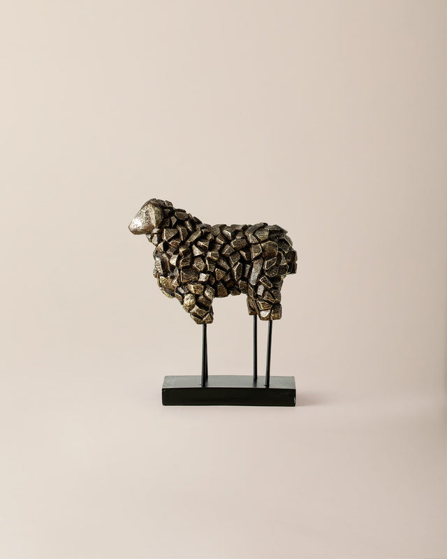 Gold Decorative Figurine Sculpture - Modern Home Decor Accent