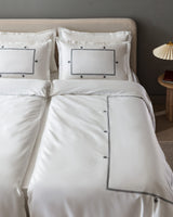 Lilas Embroidered Satin Bedding Set - Family Size Luxury Collection