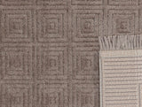 Laura Fringed Area Rug - Soft Mink Floor Carpet