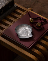 Silver Snow Globe Decorative Plate for Elegant Home Decor