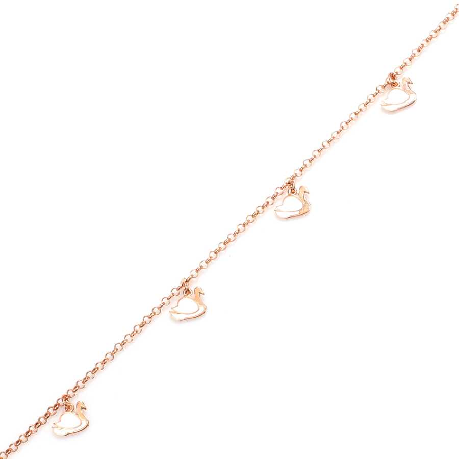 Professional Grade Sterling Silver Swan Anklet Set