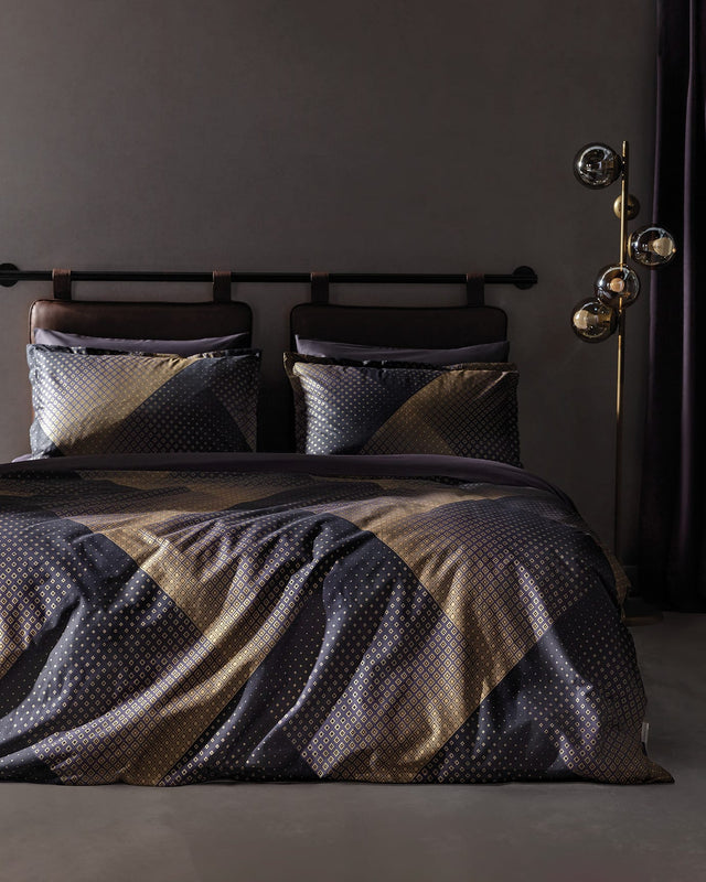 100% Cotton Sateen Double Duvet Cover Set - Aleon Printed
