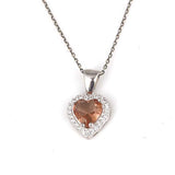 Premium Sterling Silver Heart Zultanite Antourage Necklace