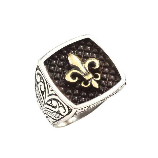 Premium 925 Sterling Silver Ottoman Motif Men's Ring