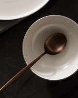 New Bone China 6-Person Dinner Set - Mirage White & Silver Design