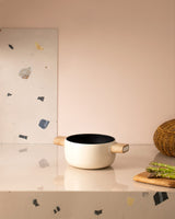 Manon 18 cm White Cooking Pot Saucepan