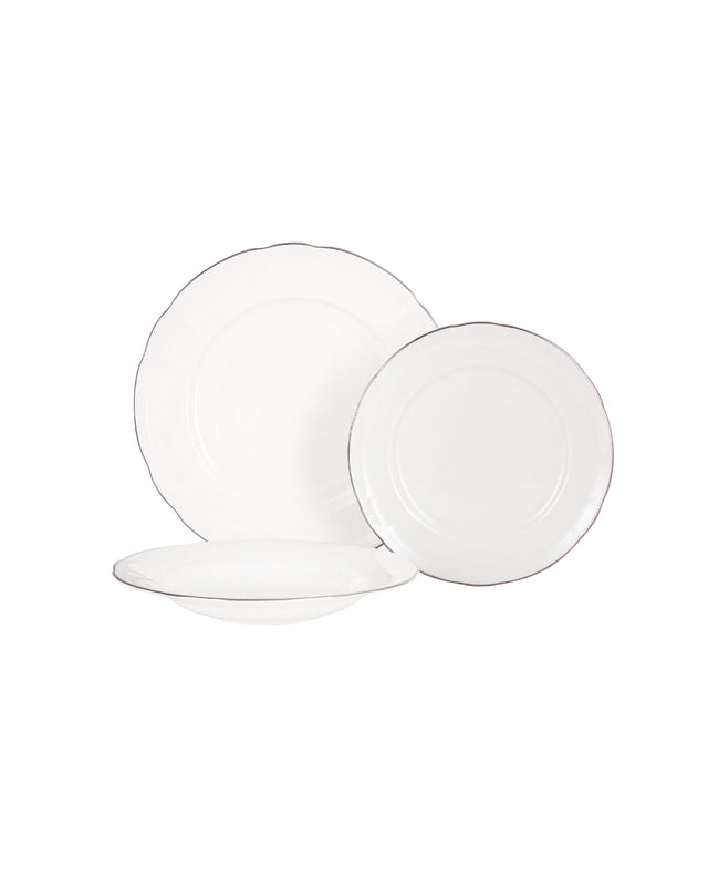 Fine Bone Porcelain 6-Person Dinner Set - Edmon Collection