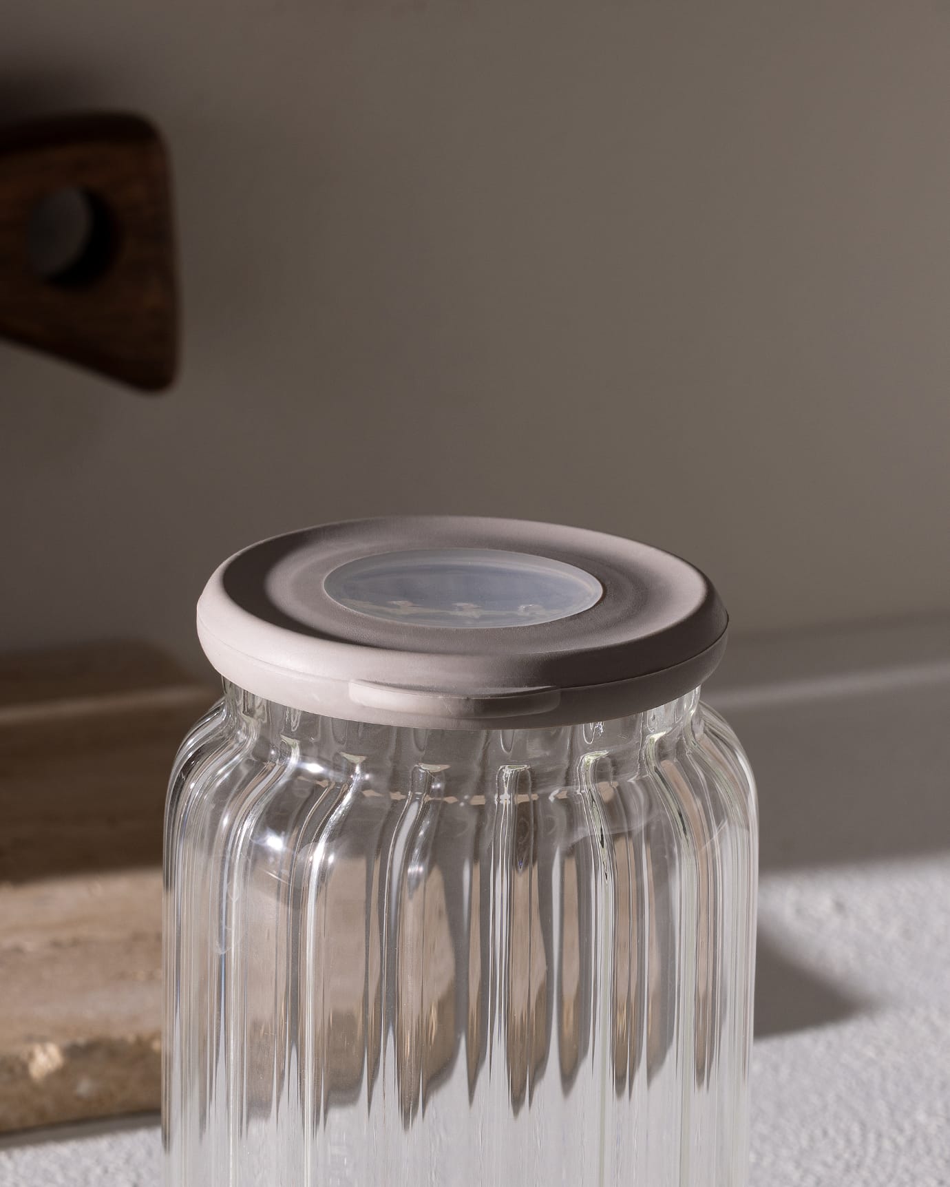 Borosilicate Glass Food Storage Jar, 690 ml Clear Kitchen Container