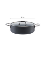 Professional Titanium Nonstick Shallow Cooking Pot - 26cm Anthracite Gray