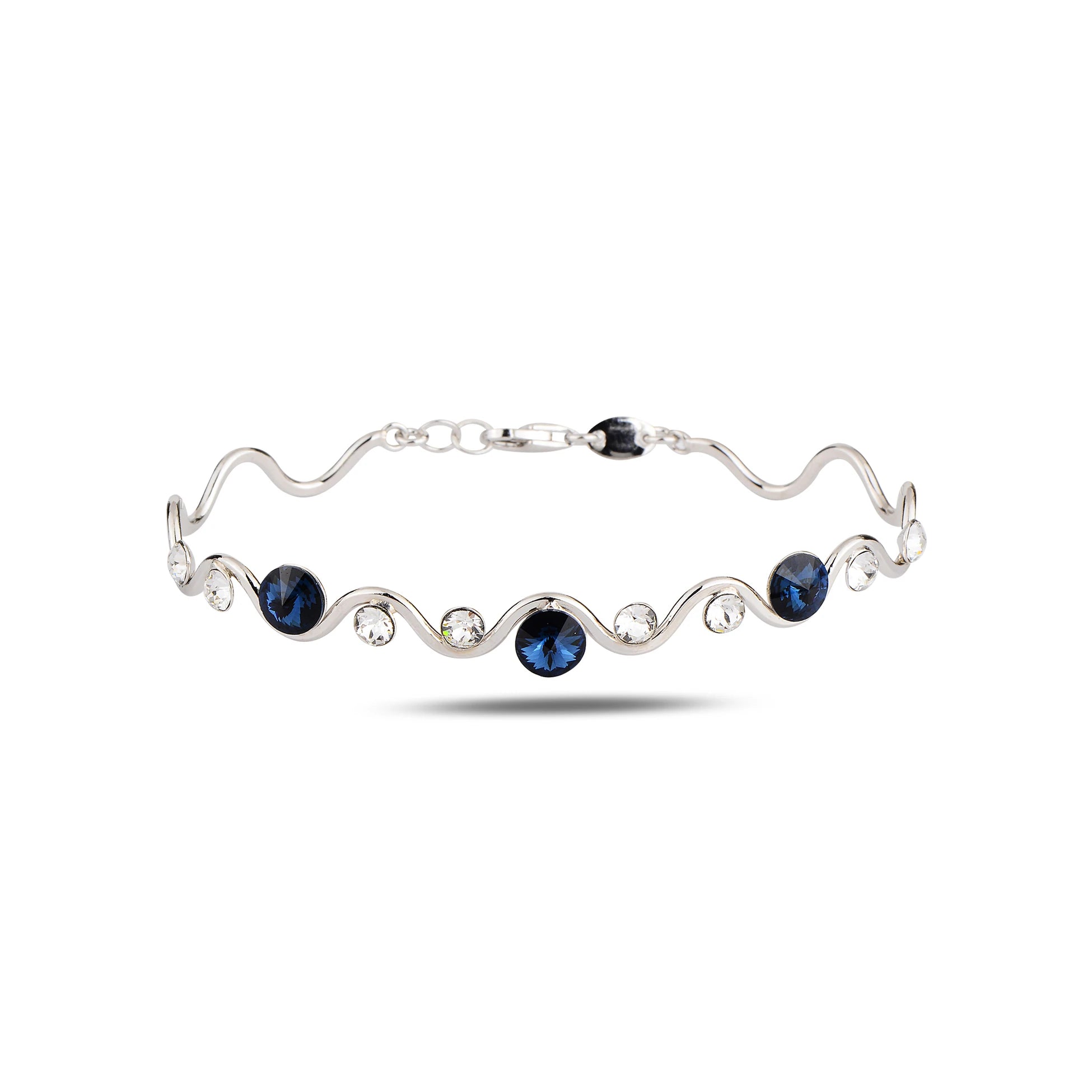 Sterling sølv armbånd med Swarovski-krystal - Tidløst bezel-design