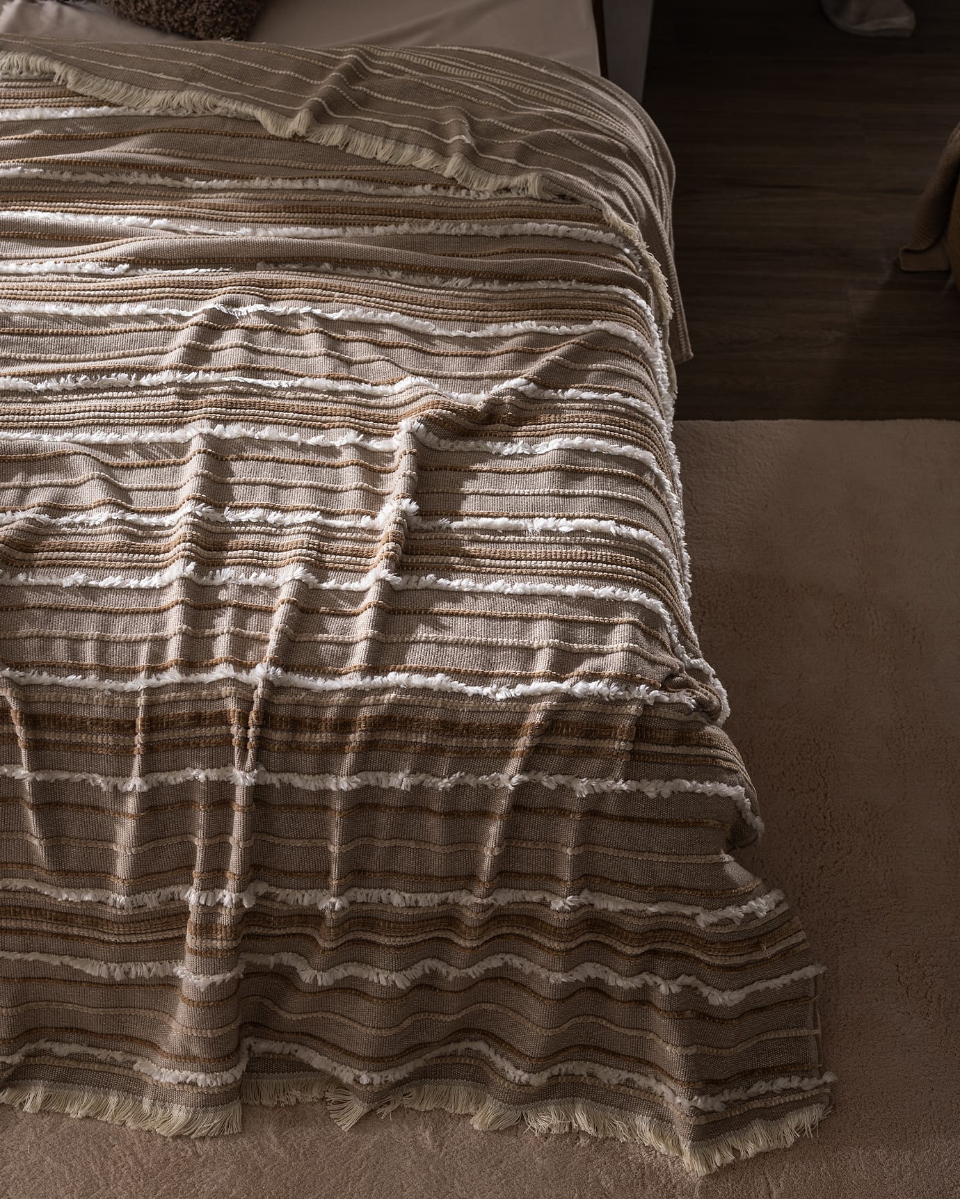 Montjalin Double Bedspread Set - Quilted Bed Cover with Pillow Shams