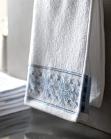 Soft 100% Cotton Hand Towel Set - 4 Pack, White & Grey