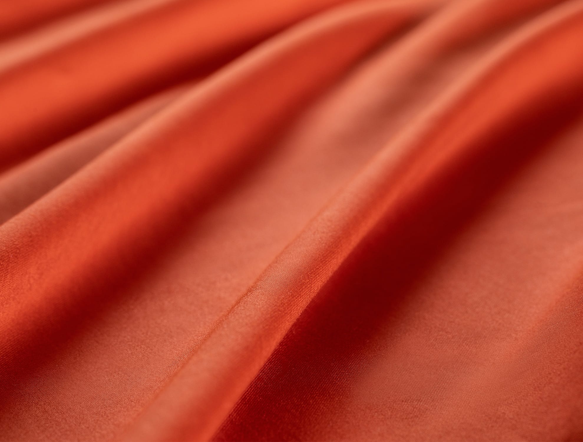 Twin Size Sateen Fitted Sheet - Soft & Luxurious Orange Bedding