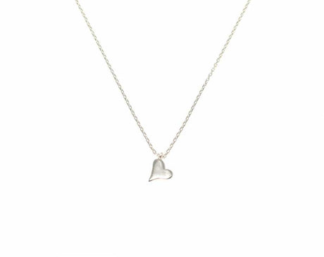 925 Sterling Silver Minimalist Heart Pendant Necklace - Modern Elegance