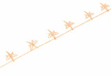 Sterling Silver Delicate Dragonfly Anklet with Sparkling Zircon