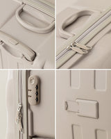 Beige Hardshell Carry-On Suitcase - Cabin Size Travel Luggage