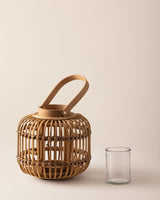 Small Natural Decorative Lantern - Rustic Home Accent