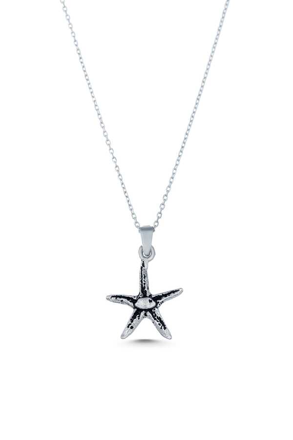 925 Sterling Silver Starfish Pendant Necklace - Ocean Charm