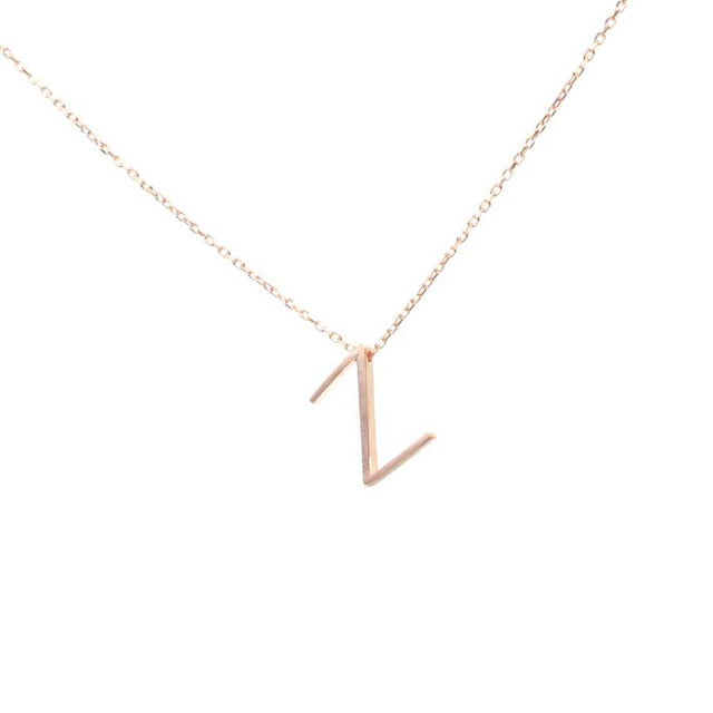 Sterling Silver 3D Z Initial Pendant Necklace - Personalized Elegance