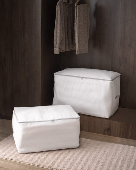 Floral Pattern Polypropylene Storage Bags - 2-Piece Set