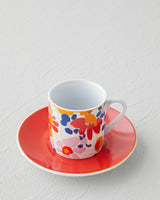 Professional Grade Porcelain Turkish Espresso Cup Set Colorful 2 Person
