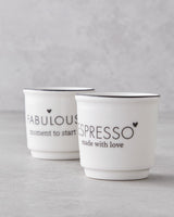 Premium Bone Porcelain Espresso Cup Set - White