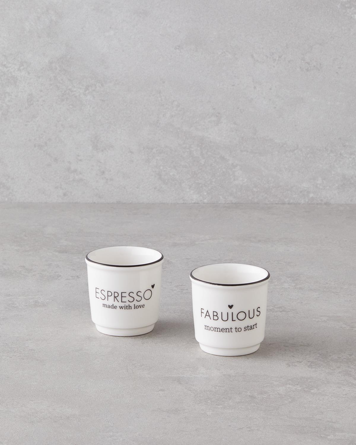 Premium Bone Porcelain Espresso Cup Set - White