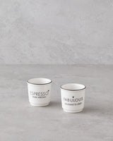 Premium Bone Porcelain Espresso Cup Set - White