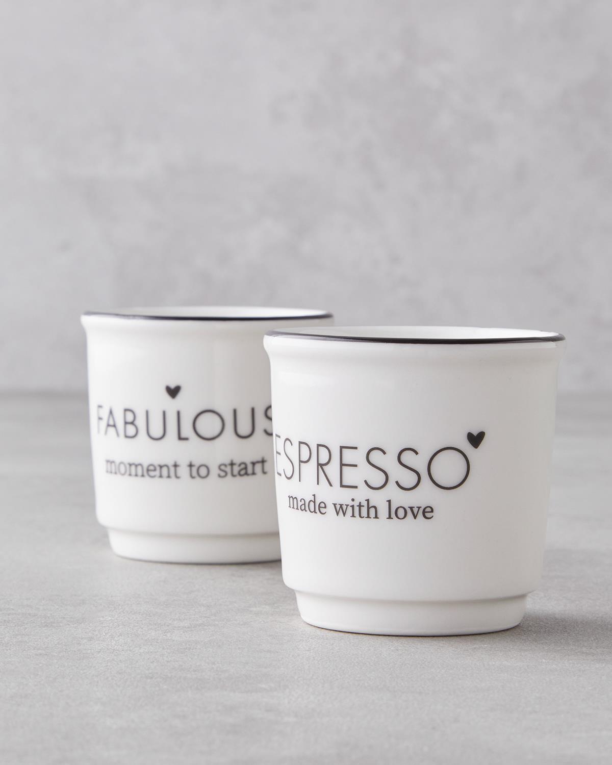 Premium Bone Porcelain Espresso Cup Set - White