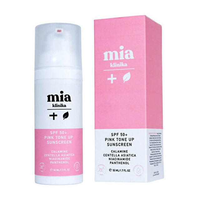 Face Sun Cream - SPF 50+ Pink Tone Up, Anti - Aging with Niacinamide - TryAladdin