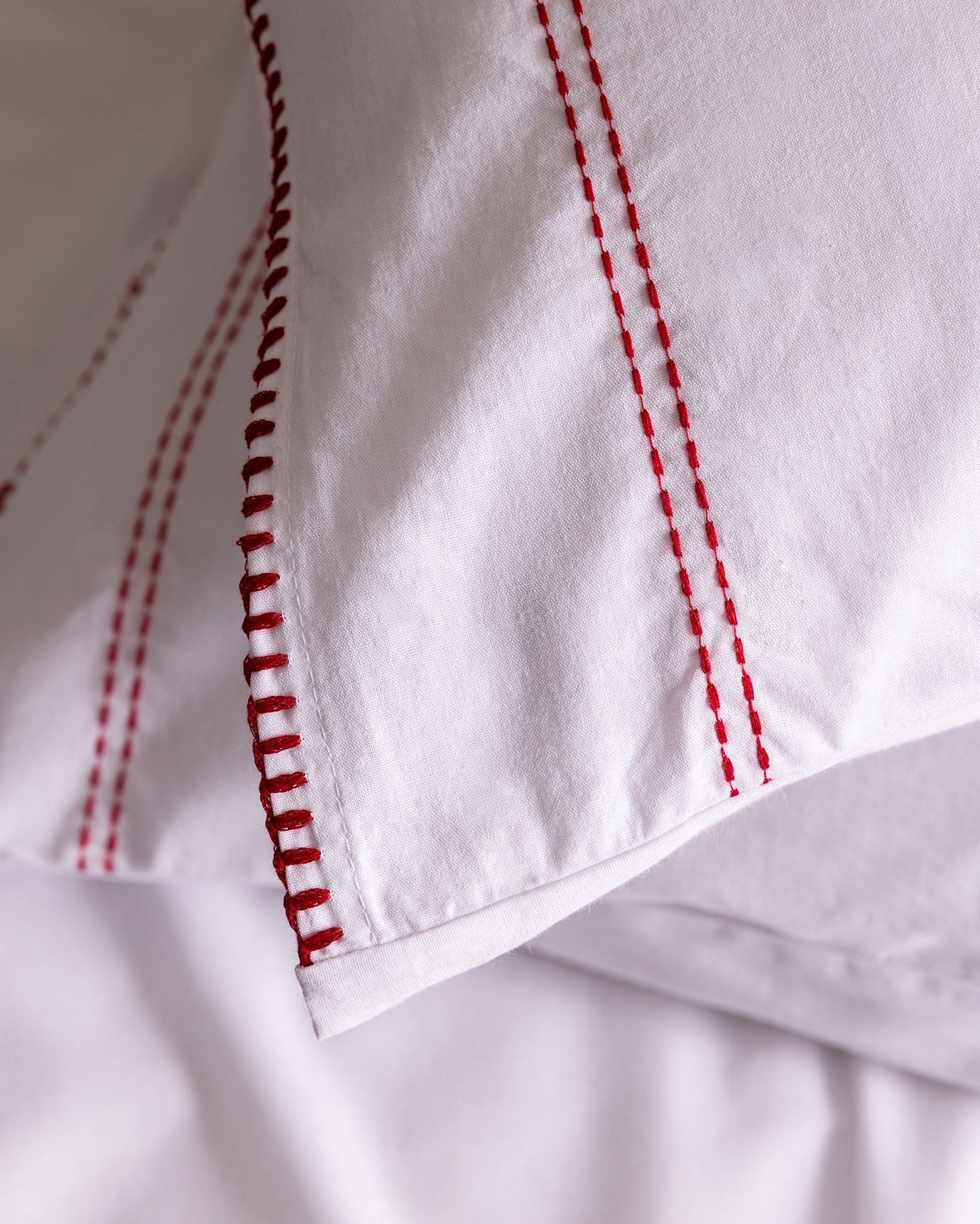 Premium Cotton Double Duvet Cover Set - Embroidered Elegance